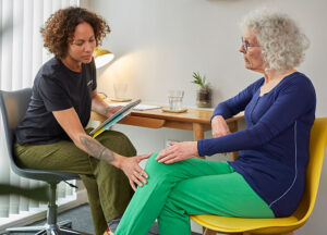 one of our specialist practitioners in consultation with a patient